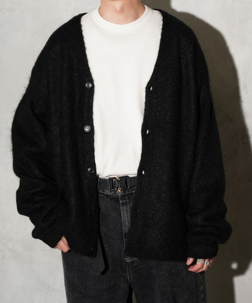 TOWNCRAFT(タウンクラフト)の「TOWNCRAFT / タウンクラフト VINTAGE MOHAIR CARDIGAN ヴィンテージ モヘア カーディガン(カーディガン/ボレロ・メンズ・その他1/グレー/ブラック/ブラウン・MEDIUM/LARGE)」の18枚目の写真
