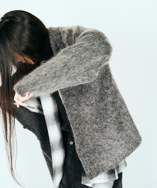TOWNCRAFT(タウンクラフト)の「TOWNCRAFT / タウンクラフト VINTAGE MOHAIR CARDIGAN ヴィンテージ モヘア カーディガン(カーディガン/ボレロ・メンズ・その他1/グレー/ブラック/ブラウン・MEDIUM/LARGE)」の19枚目の写真