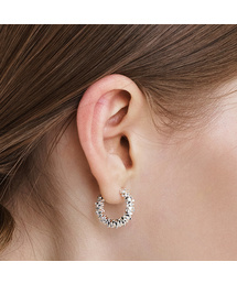 sparkling texture hoop earrings