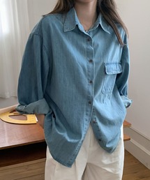 ゆったりシルエットデニムシャツ