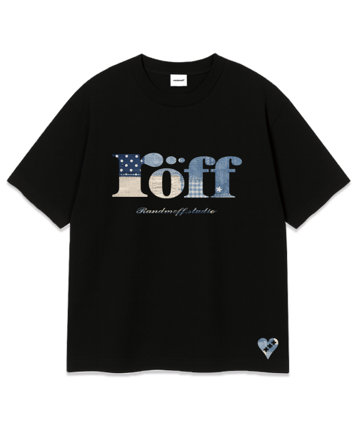 RANDOMOFF(ランダムオフ)の「ROEFF TYPE PLAY BLUE PATCH T-SHIRT (3color)(Tシャツ/カットソー・レディース・ホワイト/ライトグレー/ブラック・SMALL/MEDIUM/LARGE/X-LARGE)」の5枚目の写真
