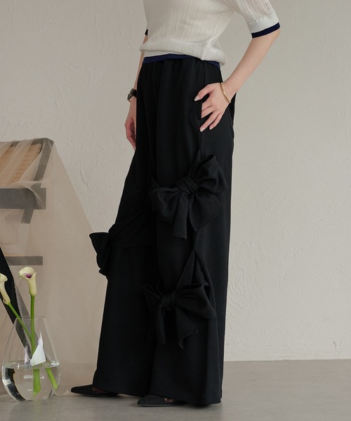 mideal(マイディール)の「ribbon sweat pants / リボンスウェットパンツ(スウェットパンツ・レディース・ブラック/グレー・SMALL/MEDIUM)」の20枚目の写真