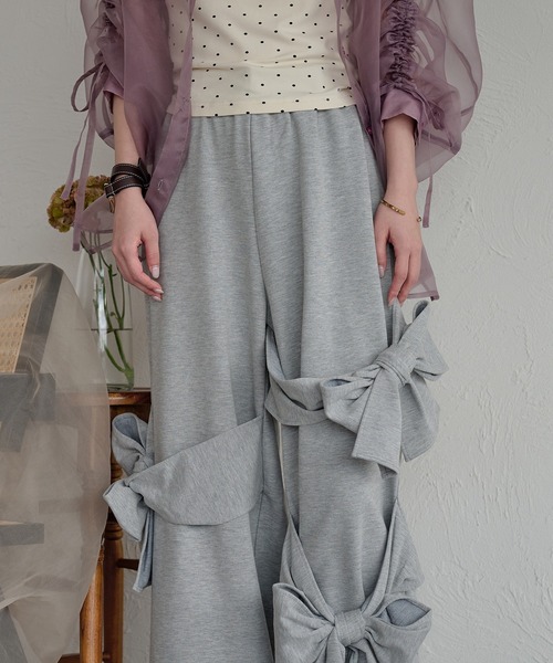 mideal(マイディール)の「ribbon sweat pants / リボンスウェットパンツ(スウェットパンツ・レディース・ブラック/グレー・SMALL/MEDIUM)」の19枚目の写真