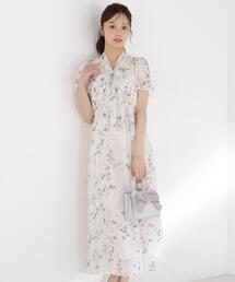 PROPORTION BODY DRESSING | フラワープリントボウタイワンピース / 1216240800(ワンピース)