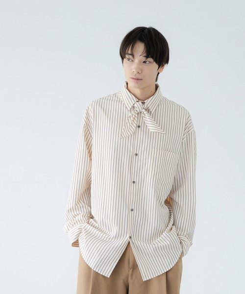 LOWRYS FARM（ローリーズファーム）の「【LFM(U)】ブロードストライプシャツ　 1054030（シャツ/ブラウス・メンズ・ピンク/ブルー/ベージュ・LARGE/MEDIUM）」の12枚目の写真