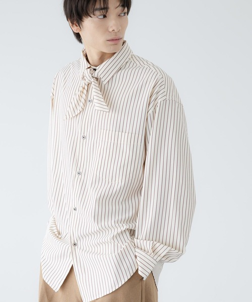 LOWRYS FARM（ローリーズファーム）の「【LFM(U)】ブロードストライプシャツ　 1054030（シャツ/ブラウス・メンズ・ピンク/ブルー/ベージュ・LARGE/MEDIUM）」の13枚目の写真