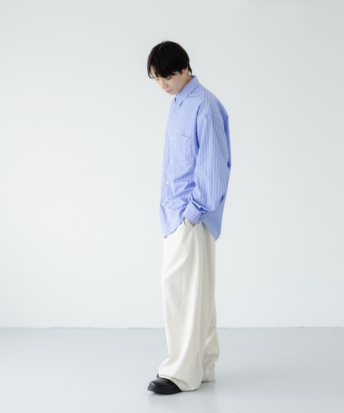 LOWRYS FARM（ローリーズファーム）の「【LFM(U)】ブロードストライプシャツ　 1054030（シャツ/ブラウス・メンズ・ピンク/ブルー/ベージュ・LARGE/MEDIUM）」の18枚目の写真