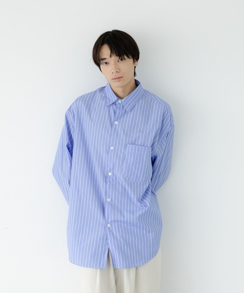 LOWRYS FARM（ローリーズファーム）の「【LFM(U)】ブロードストライプシャツ　 1054030（シャツ/ブラウス・メンズ・ピンク/ブルー/ベージュ・LARGE/MEDIUM）」の20枚目の写真