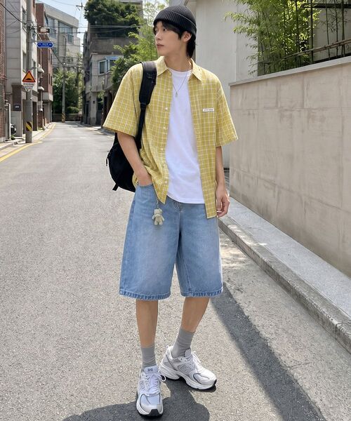 ARTISTWEAR（アーティストウェア）の「[ATW] サンアンドムーンチェックハーフシャツ - イエロー（シャツ/ブラウス・レディース・その他・MEDIUM/LARGE/X-LARGE）」の6枚目の写真
