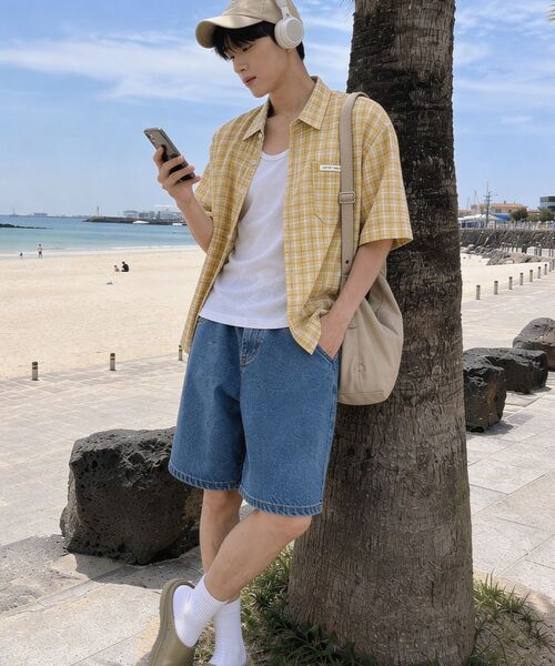 ARTISTWEAR（アーティストウェア）の「[ATW] サンアンドムーンチェックハーフシャツ - イエロー（シャツ/ブラウス・レディース・その他・MEDIUM/LARGE/X-LARGE）」の12枚目の写真