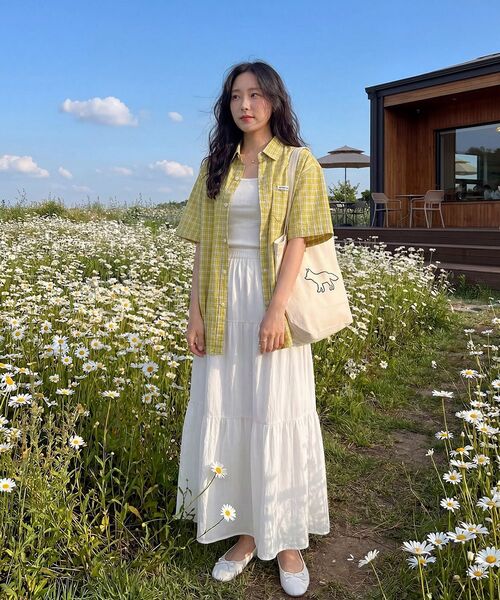 ARTISTWEAR（アーティストウェア）の「[ATW] サンアンドムーンチェックハーフシャツ - イエロー（シャツ/ブラウス・レディース・その他・MEDIUM/LARGE/X-LARGE）」の13枚目の写真