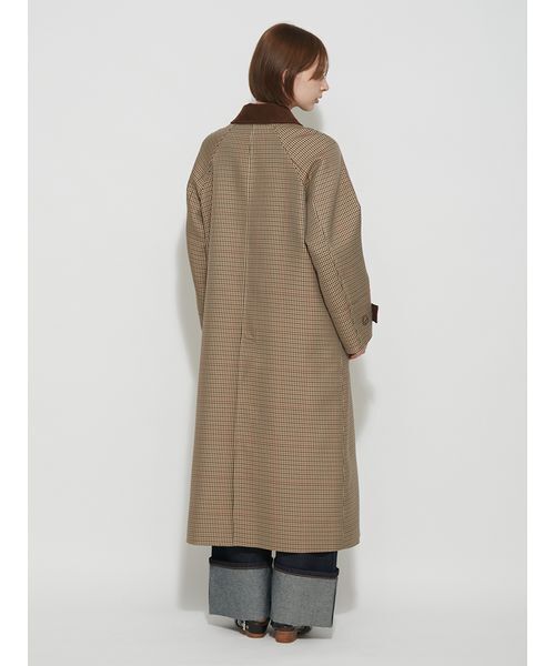 FURFUR(ファーファー)の「ステンカラーロングコート(ステンカラーコート・レディース・ベージュ/グレー/チェック・F)」の8枚目の写真