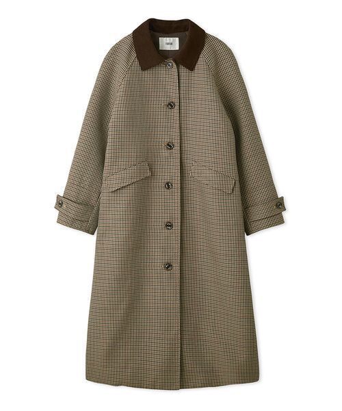 FURFUR(ファーファー)の「ステンカラーロングコート(ステンカラーコート・レディース・ベージュ/グレー/チェック・F)」の15枚目の写真