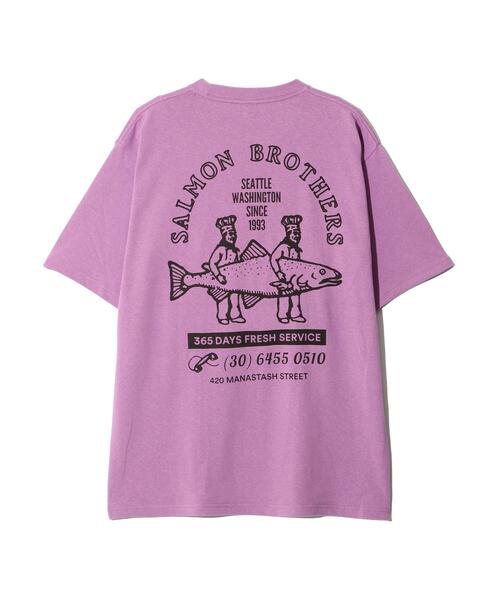MANASTASH(マナスタッシュ)の「MANASTASH/マナスタッシュ SALMON HEMP TEE(Tシャツ/カットソー・メンズ・ピンク/ブラック/ホワイト・XL/L/M/S)」の3枚目の写真