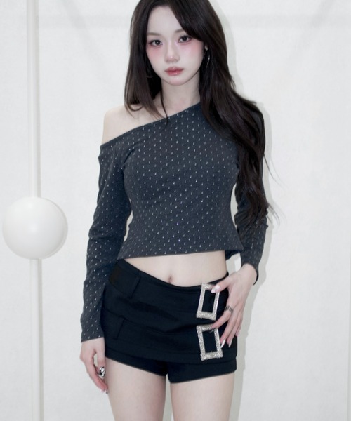 REINE NOIRE（レーヌノワール）の「bijou buckle bottoms. / ビジューバックルボトムス（その他パンツ・レディース・ブラック・FREE）」の7枚目の写真