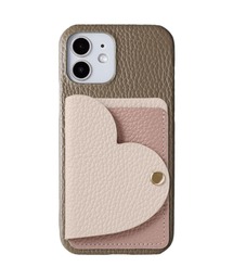 COVERARY（カバラリ）の「イタリアンシュリンクレザー 本革 ハートミラー カードケース セット スマホケース 背面ケース シェル型ケース 全8色　大人可愛い くすみカラー（スマホケース/カバー）」