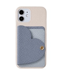 COVERARY（カバラリ）の「イタリアンシュリンクレザー 本革 ハートミラー カードケース セット スマホケース 背面ケース シェル型ケース 全8色　大人可愛い くすみカラー（スマホケース/カバー）」
