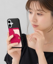 COVERARY（カバラリ）の「イタリアンシュリンクレザー ハートミラー カードケース付き スマホケース iPhone / Google Pixel / AQUOS / Galaxy / Xperia 対応（スマホケース/カバー）」