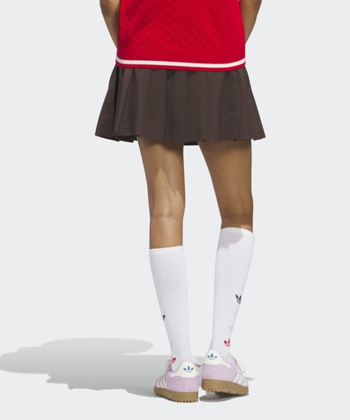 adidas(アディダス)の「オリジナルスゴルフ プルオン プリーツスカート【adidas Golf/アディダスゴルフ】(スカート・レディース・ダークブラウン・X-SMALL/X-LARGE/SMALL/XX-LARGE/MEDIUM/LARGE)」の3枚目の写真