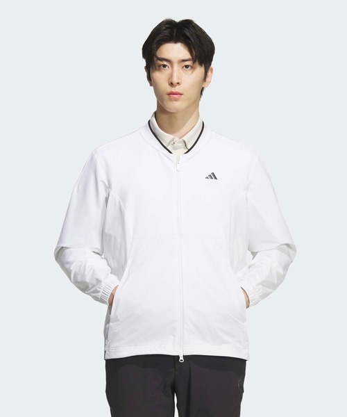 adidas(アディダス)の「防風フルジップジャケット【adidas Golf/アディダスゴルフ】(ブルゾン・メンズ・ホワイト・SMALL/LARGE/XX-LARGE)」の1枚目の写真