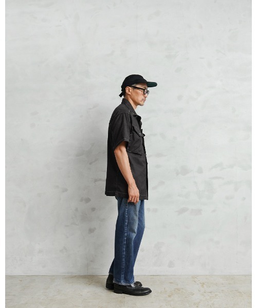 MILITARY(ミリタリー)の「実物 新品 デッドストック イギリス軍 リメイク TROPICAL COMBAT S/S シャツ BLACK(Tシャツ/カットソー・メンズ・ブラック系その他・L/L-XL)」の6枚目の写真