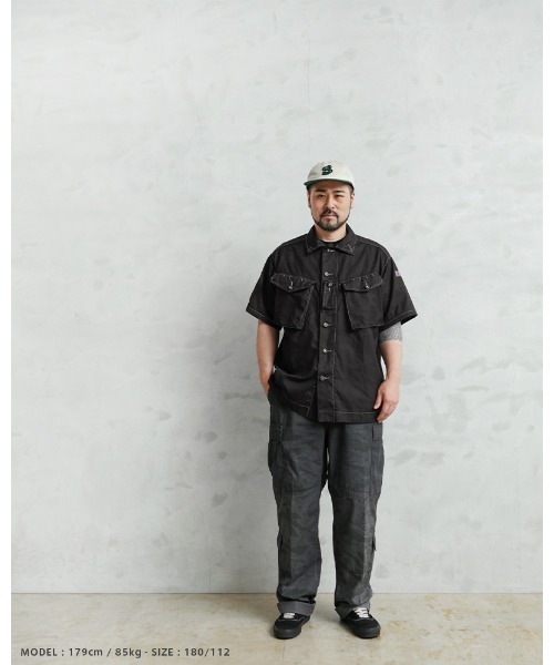MILITARY(ミリタリー)の「実物 新品 デッドストック イギリス軍 リメイク TROPICAL COMBAT S/S シャツ BLACK(Tシャツ/カットソー・メンズ・ブラック系その他・L/L-XL)」の9枚目の写真