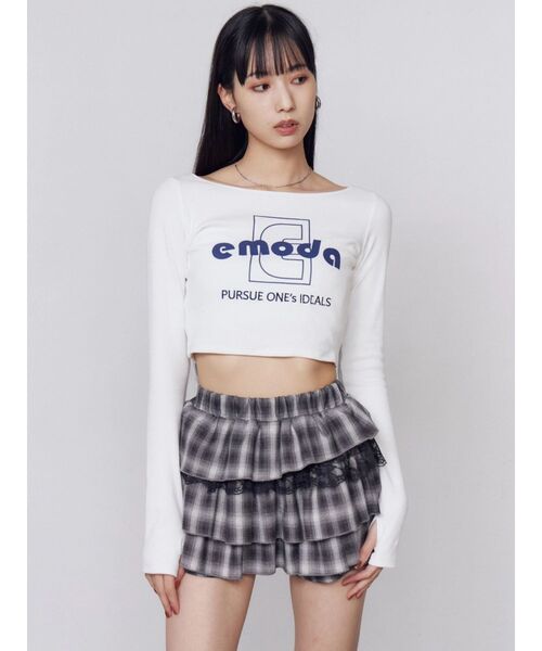 EMODA（エモダ）の「ティアードミニスカート（スカート・レディース・ブルー/グレー/ブラウン・FREE）」の5枚目の写真
