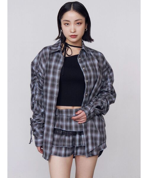 EMODA（エモダ）の「ティアードミニスカート（スカート・レディース・ブルー/グレー/ブラウン・FREE）」の17枚目の写真