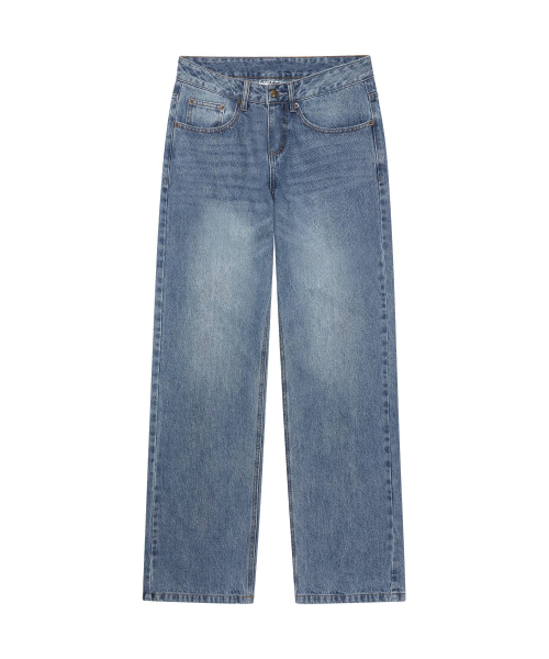 REEMNIK（リームニック）の「RIVETTE RAW STRAIGHT DENIM PANTS [MID BLUE]（デニムパンツ・レディース・ブルー・MEDIUM/SMALL/LARGE）」の7枚目の写真