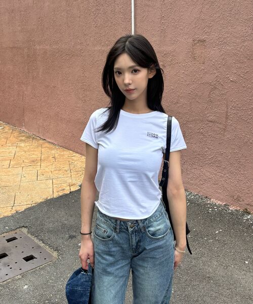 REEMNIK（リームニック）の「RIVETTE RAW STRAIGHT DENIM PANTS [MID BLUE]（デニムパンツ・レディース・ブルー・MEDIUM/SMALL/LARGE）」の9枚目の写真