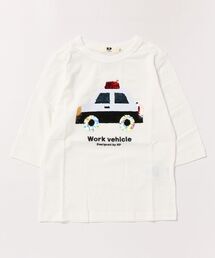 KP BOY | 色が変わる 働く車 スパンコール 7分袖Tシャツ(Tシャツ/カットソー)