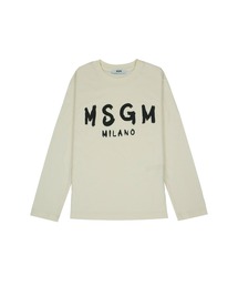 MSGM KIDS（エムエスジーエムキッズ）の「MSGM KIDS ブラッシュロゴ ロングスリーブTシャツ（Tシャツ/カットソー）」