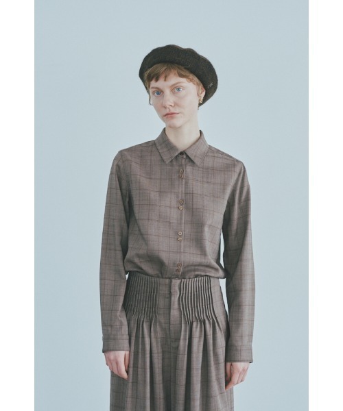 Muel Chic（ミュエルシック）の「Veil shirt ヴェイルシャツ（シャツ/ブラウス・レディース・ブラック/ベージュ/チェック・MEDIUM）」の3枚目の写真