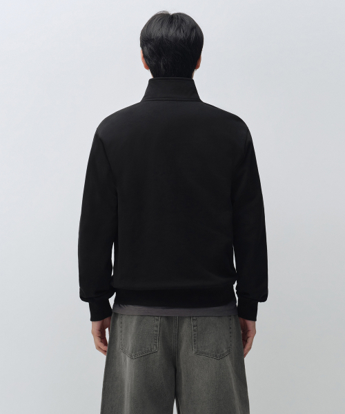MUSINSA STANDARD（ムシンサスタンダード）の「クォーター ジャケット スウェットシャツ [ブラック]（スウェット・メンズ・その他・SMALL/MEDIUM/3XL/2XL/LARGE/X-LARGE）」の3枚目の写真