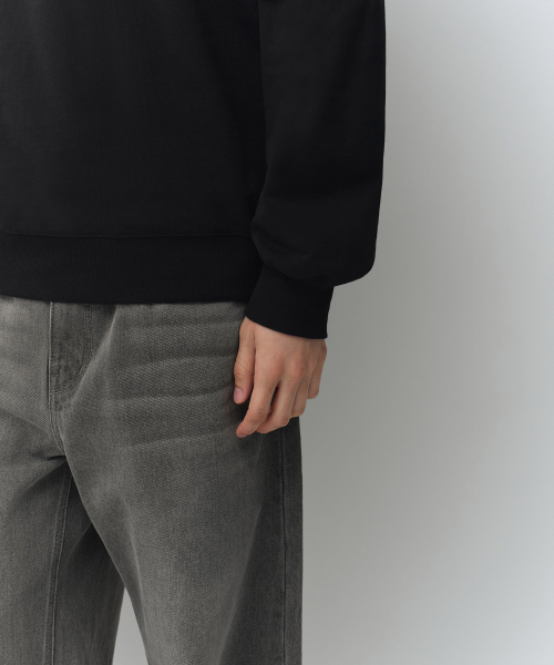 MUSINSA STANDARD（ムシンサスタンダード）の「クォーター ジャケット スウェットシャツ [ブラック]（スウェット・メンズ・その他・SMALL/MEDIUM/3XL/2XL/LARGE/X-LARGE）」の8枚目の写真