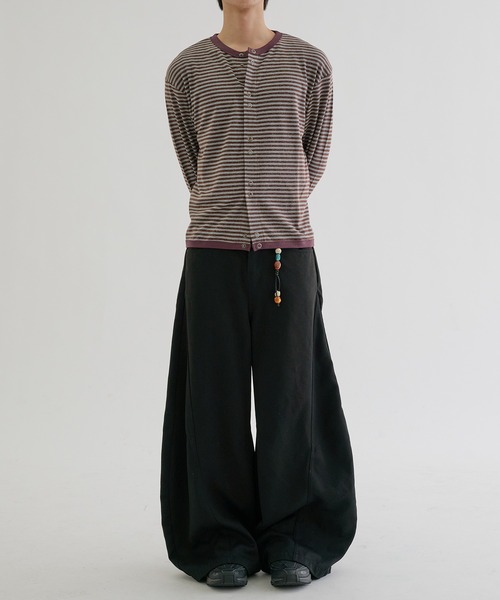 EPNK(イーピーエヌケー)の「Double Ring-Snap Cardigan/ リングドット ダブルスナップカーディガン(その他トップス・メンズ・ブラック/ボルドー・MEDIUM/LARGE/SMALL)」の18枚目の写真