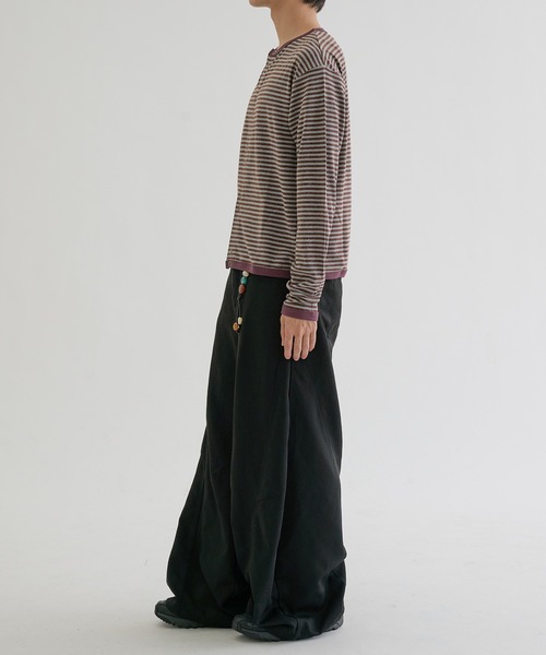 EPNK(イーピーエヌケー)の「Double Ring-Snap Cardigan/ リングドット ダブルスナップカーディガン(その他トップス・メンズ・ブラック/ボルドー・MEDIUM/LARGE/SMALL)」の19枚目の写真