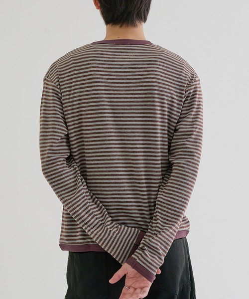 EPNK(イーピーエヌケー)の「Double Ring-Snap Cardigan/ リングドット ダブルスナップカーディガン(その他トップス・メンズ・ブラック/ボルドー・MEDIUM/LARGE/SMALL)」の15枚目の写真