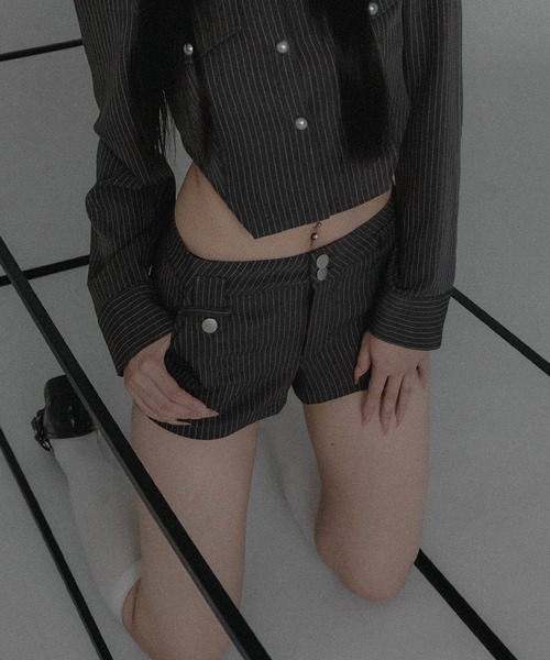 Figments(フィグメンツ)の「ストライプマイクロパンツ(その他パンツ・レディース・ブラック系その他/グレー系その他・FREE)」の3枚目の写真
