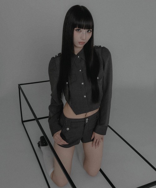 Figments(フィグメンツ)の「ストライプマイクロパンツ(その他パンツ・レディース・ブラック系その他/グレー系その他・FREE)」の4枚目の写真
