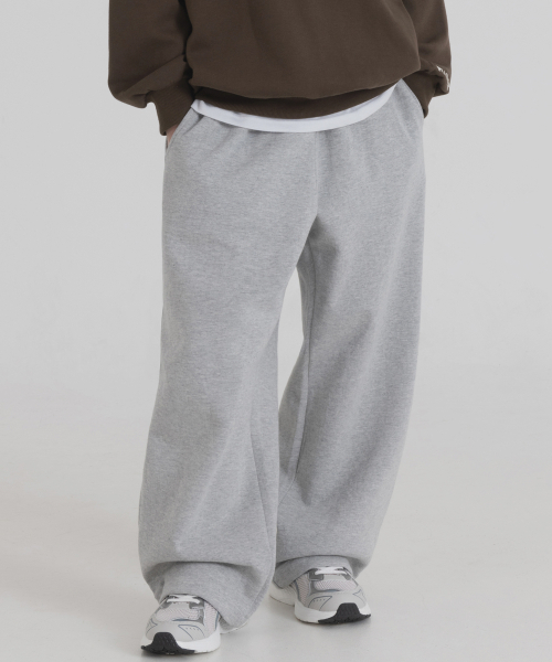 PIANER KIDS(ピアネールキッズ)の「ストリングワイドヘビースウェットパンツ(メランジ)(スウェットパンツ・レディース・ミックスグレー・S(120-130cm)/M(130-140cm)/L(140-150cm)/XL(150-160㎝))」の3枚目の写真