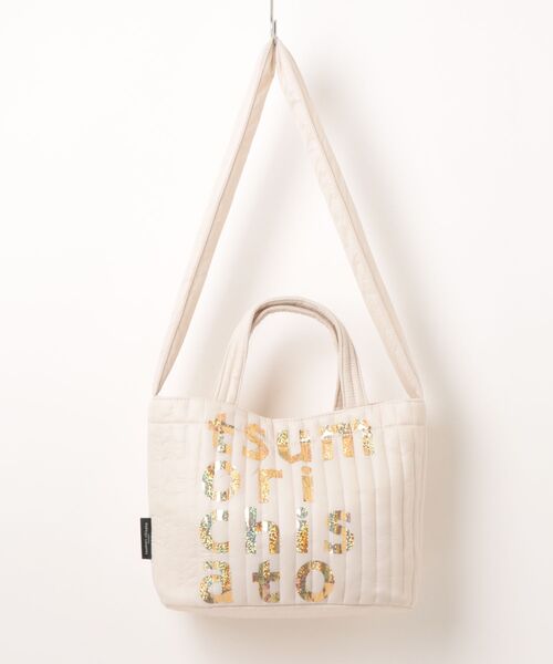 tsumori chisato CARRY（ツモリチサトキャリー）の「2ウェイバッグ　ツモリチサト　ホログラムロゴ（ハンドバッグ・レディース・シルバー/ブラック/ベージュ・FREE）」の2枚目の写真