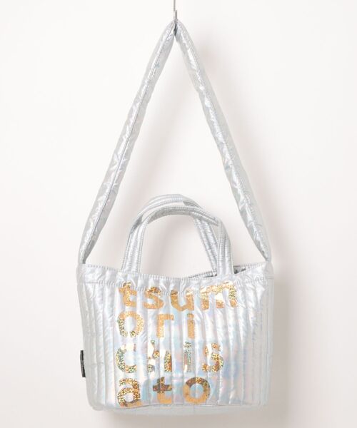 tsumori chisato CARRY（ツモリチサトキャリー）の「2ウェイバッグ　ツモリチサト　ホログラムロゴ（ハンドバッグ・レディース・シルバー/ブラック/ベージュ・FREE）」の3枚目の写真