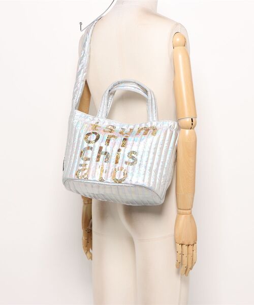 tsumori chisato CARRY（ツモリチサトキャリー）の「2ウェイバッグ　ツモリチサト　ホログラムロゴ（ハンドバッグ・レディース・シルバー/ブラック/ベージュ・FREE）」の7枚目の写真
