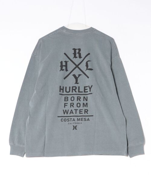 Hurley （ハーレー）の「【Hurley:ハーレー】コットン天竺ロングTシャツ　バックプリント　ピグメント加工　PIGMENT OVERSIZED LONG SLEEVE TEE（Tシャツ/カットソー・メンズ・セージグリーン/ブラック/ピンク/ブルーグレー・MEDIUM/X-LARGE/LARGE/SMALL）」の5枚目の写真