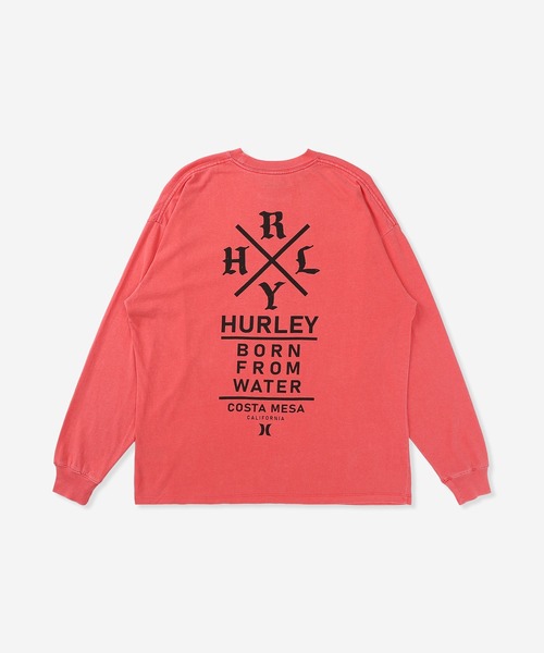 Hurley （ハーレー）の「【Hurley:ハーレー】コットン天竺ロングTシャツ　バックプリント　ピグメント加工　PIGMENT OVERSIZED LONG SLEEVE TEE（Tシャツ/カットソー・メンズ・セージグリーン/ブラック/ピンク/ブルーグレー・MEDIUM/X-LARGE/LARGE/SMALL）」の4枚目の写真