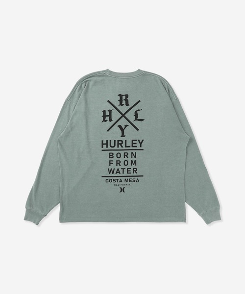 Hurley （ハーレー）の「【Hurley:ハーレー】コットン天竺ロングTシャツ　バックプリント　ピグメント加工　PIGMENT OVERSIZED LONG SLEEVE TEE（Tシャツ/カットソー・メンズ・セージグリーン/ブラック/ピンク/ブルーグレー・MEDIUM/X-LARGE/LARGE/SMALL）」の3枚目の写真