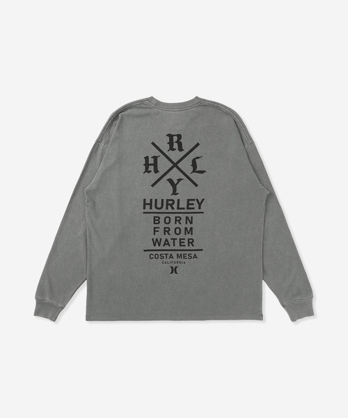 Hurley （ハーレー）の「【Hurley:ハーレー】コットン天竺ロングTシャツ　バックプリント　ピグメント加工　PIGMENT OVERSIZED LONG SLEEVE TEE（Tシャツ/カットソー・メンズ・セージグリーン/ブラック/ピンク/ブルーグレー・MEDIUM/X-LARGE/LARGE/SMALL）」の2枚目の写真