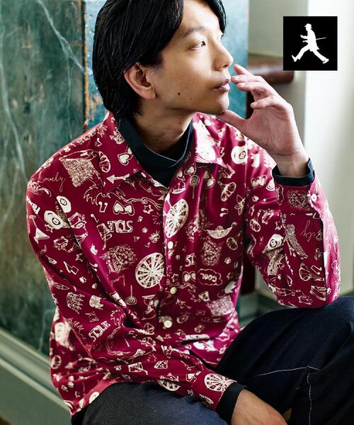 TAKEO KIKUCHI(タケオキクチ)の「【BOWLER HAT LABEL】日本製PLAYプリントシャツ(シャツ/ブラウス・メンズ・ワイン系1/ブラック系・02/03/04)」の12枚目の写真