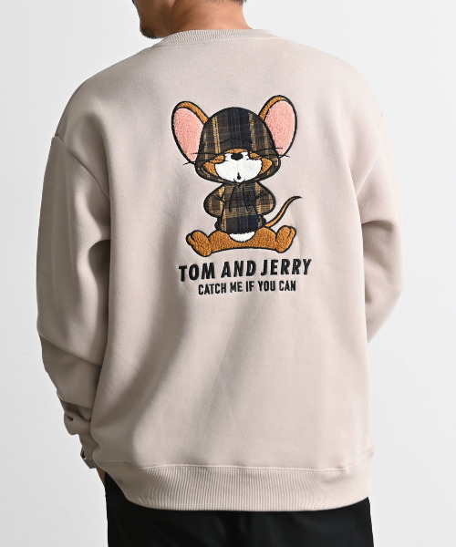 Tom&Jerry(トムアンドジェリー)の「『TOM&JERRY/トムアンドジェリー』クルーネックスウェット(スウェット・レディース・グレイッシュベージュ/オートミール/サックスブルー/スミクロ・M/XL/L)」の13枚目の写真